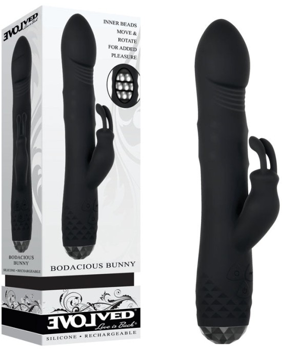 Evolved Bodacious Bunny Vibrator - Black