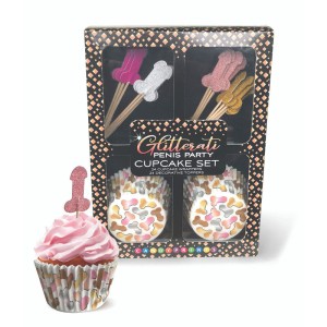 Glitterati - Penis Party Cupcake Set - 24 Pack