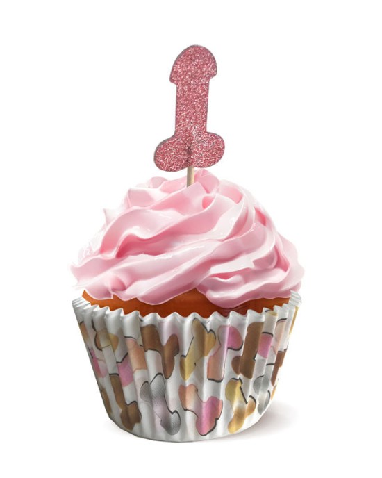 Glitterati - Penis Party Cupcake Set - 24 Pack