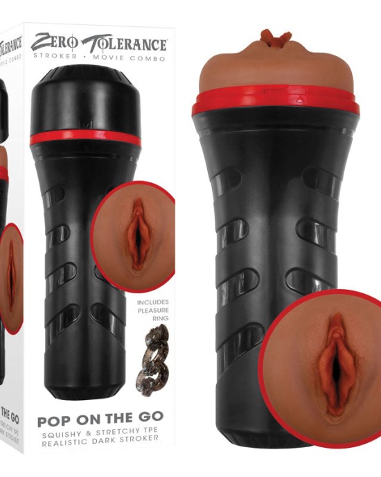 Zero Tolerance POP ON THE GO Dark - Brown Vagina Masturbator