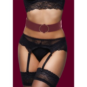 OUCH! Halo - Waist Belt S/M - Burgundy Restraint