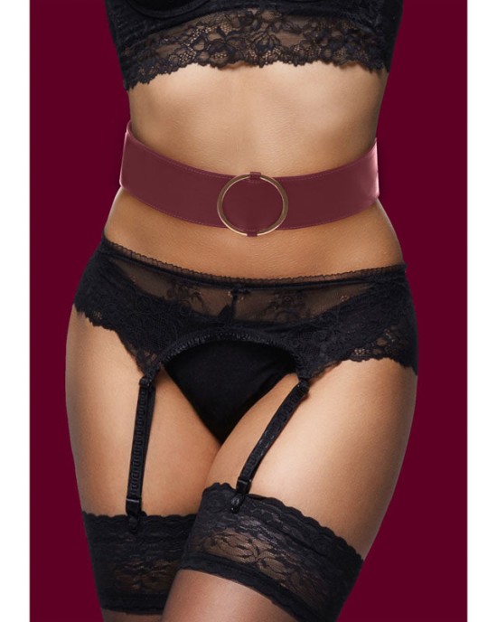 OUCH! Halo - Waist Belt S/M - Burgundy Restraint