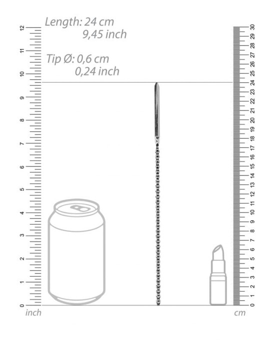 OUCH! Urethral Sounding - Metal 24cm Dilator