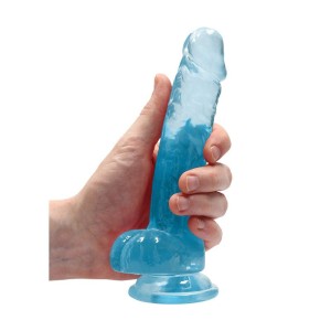 RealRock 7 Inch Realistic Dildo With Balls - Blue