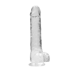 RealRock Realistic 10 Inch Dildo with Balls - Clear