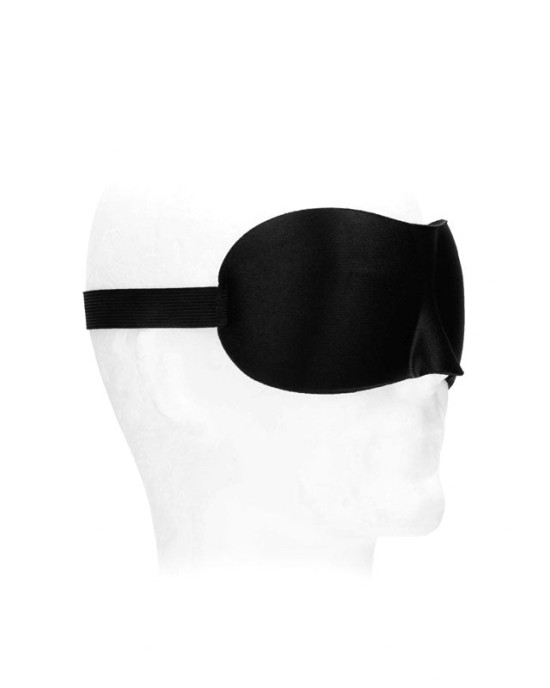 OUCH! Black & White Satin Curvy Eye Mask