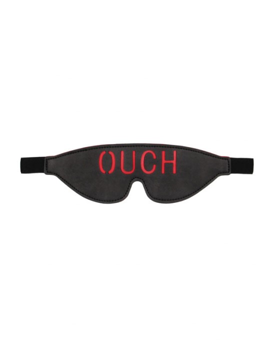 OUCH! Black & White Bonded Leather Eye-Mask ''Ouch''