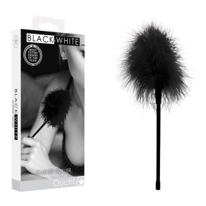 OUCH! Black & White Feather Tickler - Black