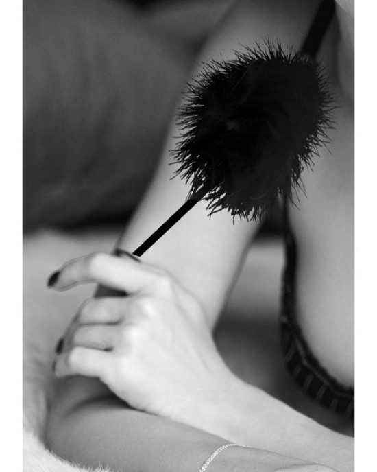 OUCH! Black & White Feather Tickler - Black