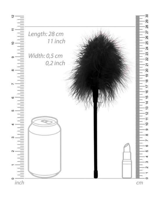 OUCH! Black & White Feather Tickler - Black