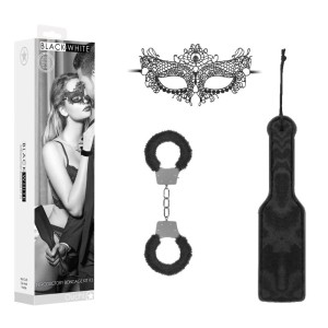 Ouch! Black & White Introductory Bondage Kit #3 - 3 Piece Set