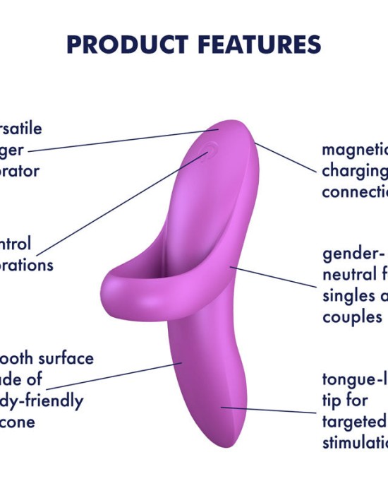 Satisfyer Bold Lover Finger Vibrator – Dark Pink