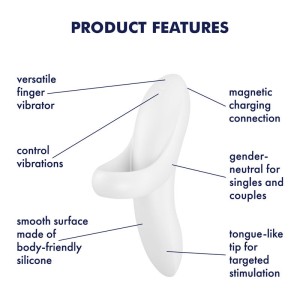 Satisfyer Bold Lover Finger Vibrator – White