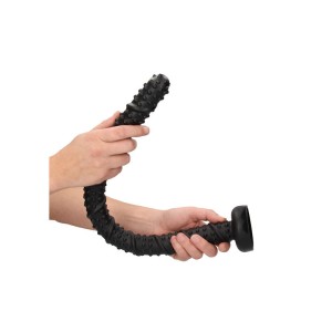 OUCH! Ass Textured 21 inch Snake Dildo - Black