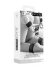 OUCH! Black & White Velcro Hogtie with Hand and Ankle Cuffs - Black