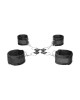 OUCH! Black & White Velcro Hogtie with Hand and Ankle Cuffs - Black