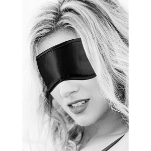 OUCH! Black & White Satin Eye-Mask - Black