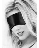 OUCH! Black & White Satin Eye-Mask - Black