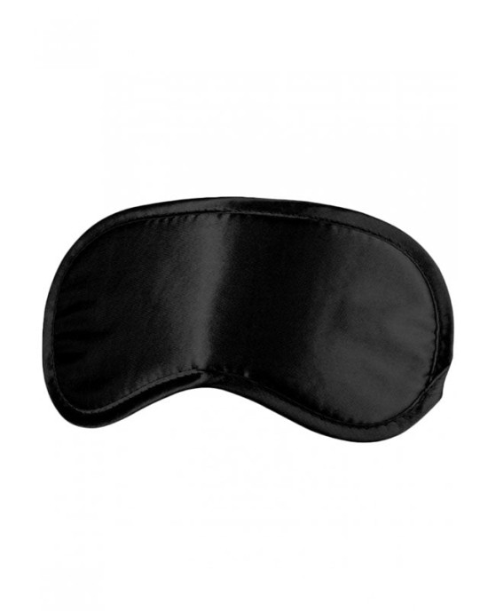 OUCH! Black & White Satin Eye-Mask - Black