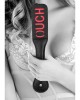 OUCH! Black & White Bonded Leather Paddle ''Ouch'' - Black