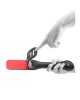 OUCH! Black & White Bonded Leather Paddle ''Ouch'' - Black