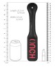 OUCH! Black & White Bonded Leather Paddle ''Ouch'' - Black