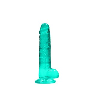 RealRock 7 Inch Realistic Dildo With Balls - Turquoise