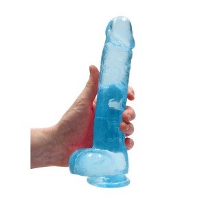 RealRock 9 Inch Realistic Dildo with Balls - Blue