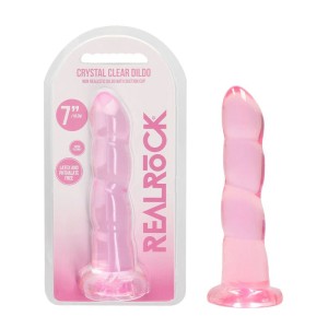 RealRock Non Realistic 7 Inch Dildo with Suction - Pink