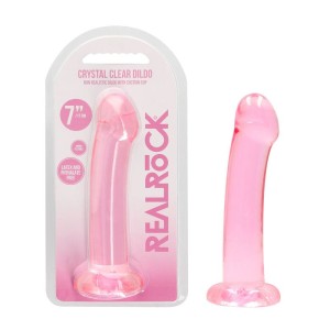 RealRock Non Realistic 7 Inch Dildo with Suction Cup - Pink