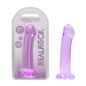 RealRock Non Realistic 7 Inch Dildo with Suction Cup - Purple