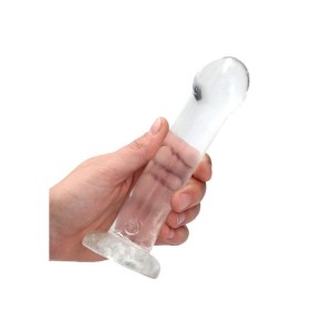 RealRock Non Realistic 7 Inch Dildo with Suction Cup - Clear