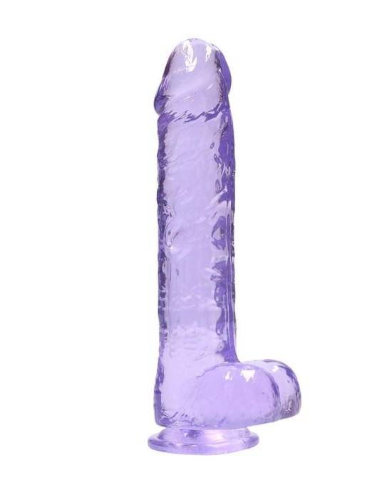 RealRock Realistic 10 Inch Dildo with Balls - Purple