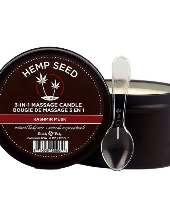 Hemp Seed 3-In-1 Massage Candle - Kashmir Musk- 170g