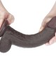 Sliding Skin Dual Layer 9 Inch Brown Dong with Flexible Skin