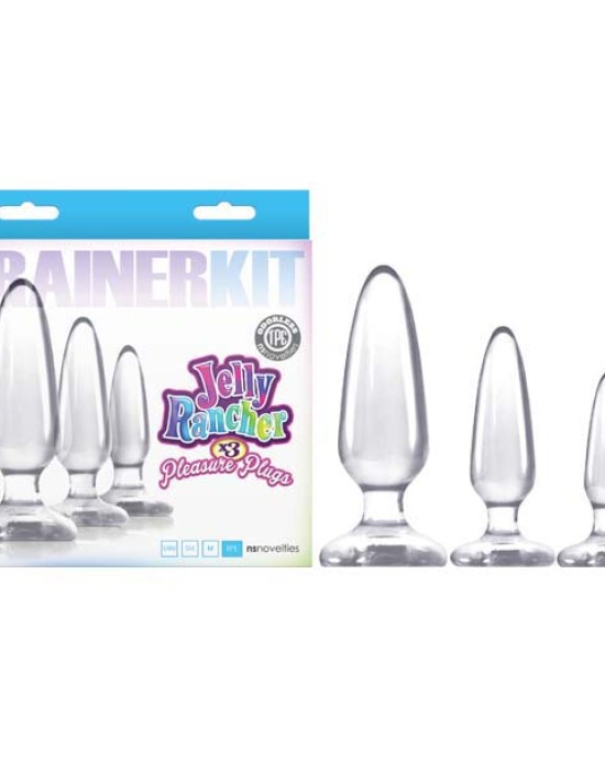 Jelly Rancher Trainer Kit - Clear Butt Plugs - Set of 3 Sizes