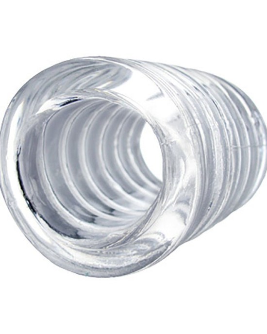 Trinity Spiral Ball Stretcher Ring - Clear