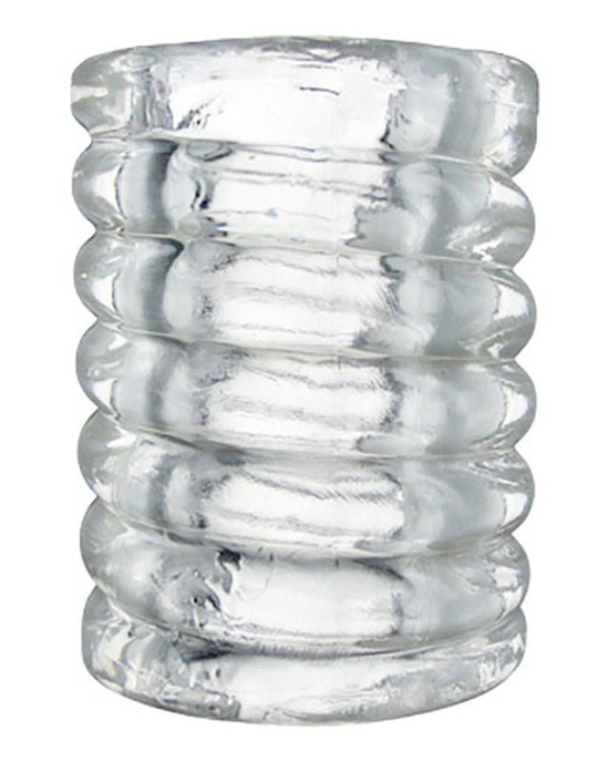 Trinity Spiral Ball Stretcher Ring - Clear