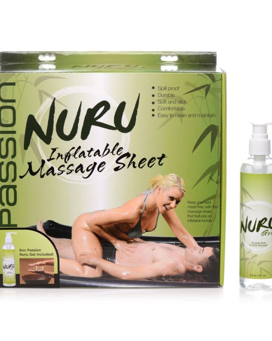 Passion Nuru Inflatable Massage Sheet and Gel Kit