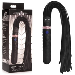 Master Series Vibra-Lasher 9X Vibrating Dildo & Flogger