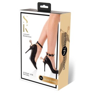 Secret Kisses Strap-On Rose Gold Spur Ankle Cuffs