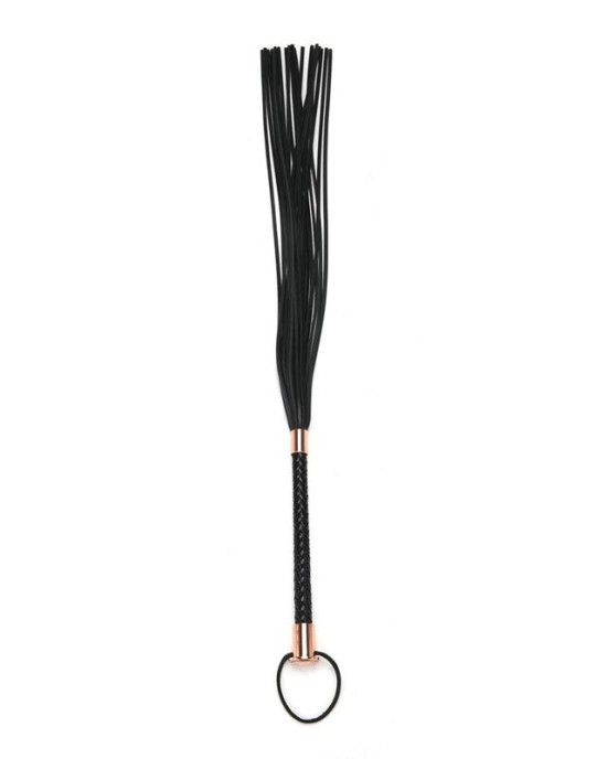 Secret Kisses Faux Leather Flogger - Black