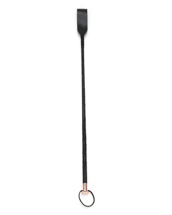 Secret Kisses Luxury Bondage Riding Crop - Black