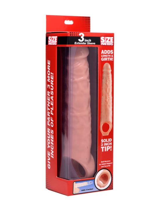 Size Matters 3 Inch Flesh Penis Extender Sleeve