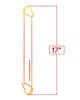 Shades 17 Inch Jelly Double Dong - Pink/Gold