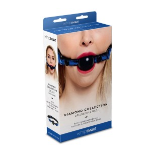 WhipSmart Diamond Ball Gag - Blue