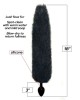 Foxy Fox Tail 18 Inch Butt Plug Tail - Black