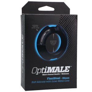 OptiMALE FlexiSteel 35mm Cock Ring - Black