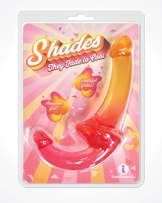 Shades 9.5 Inch Strapless Double Dong - Pink Orange