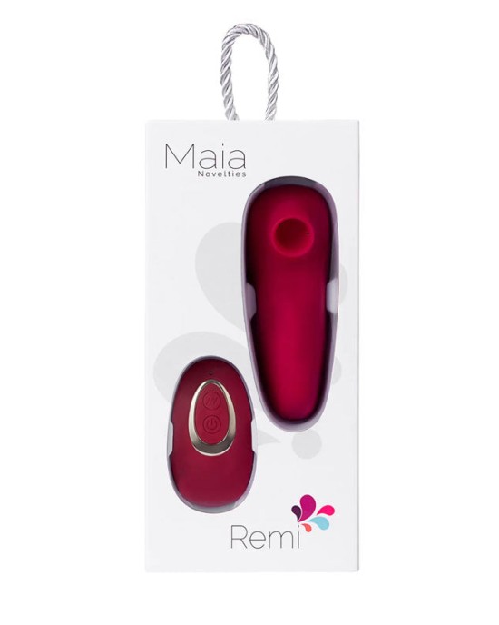 Maia Remi Panty Vibe with Suction & Remote Control - Red